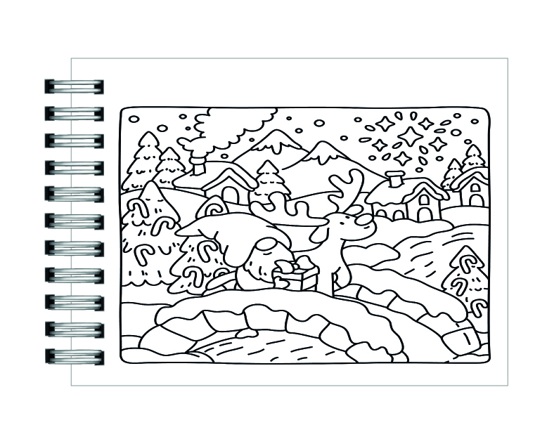 Libro para colorear Gnome Winterland: Cute & Cozy Christmas 5