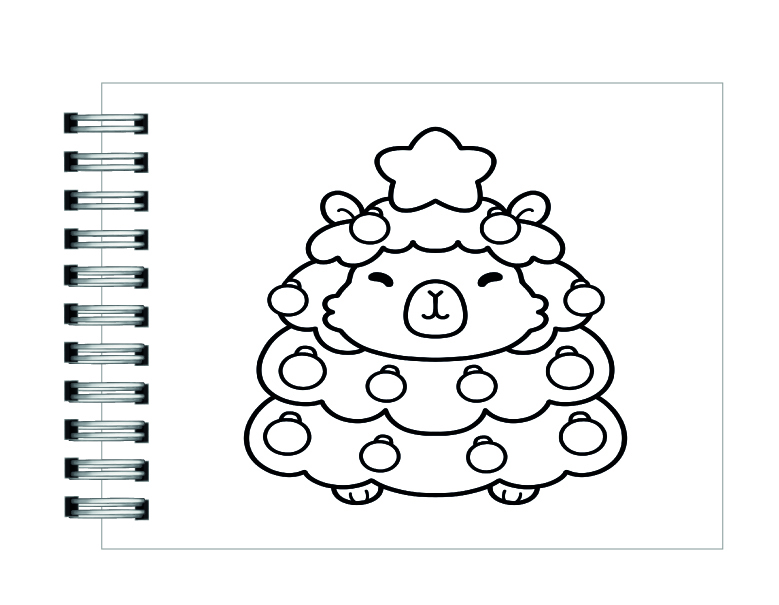 Libro para colorear Cutie Christmas: Cozy and Easy 6