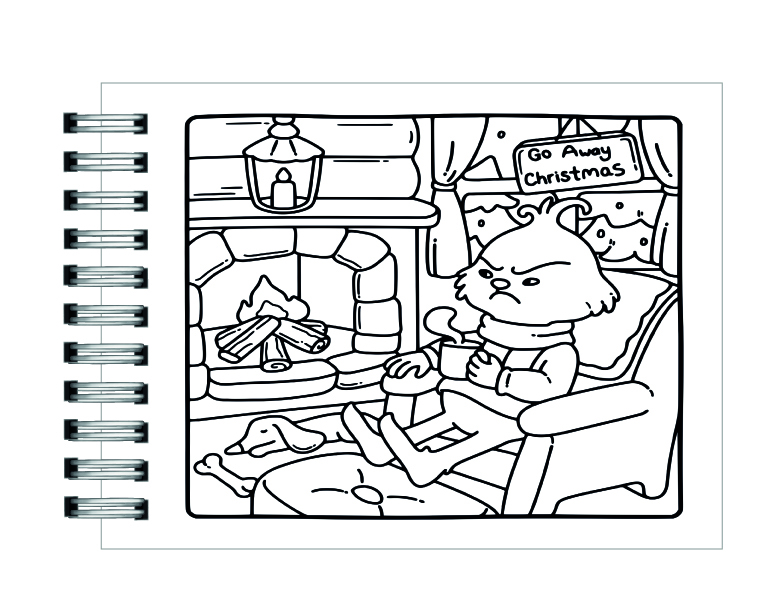 Libro para colorear Grumpy Christmas: Anti-Cozy Christmas 6