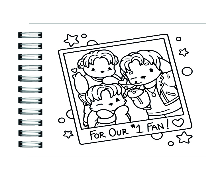 Libro para colorear Cozy K-Pop 6
