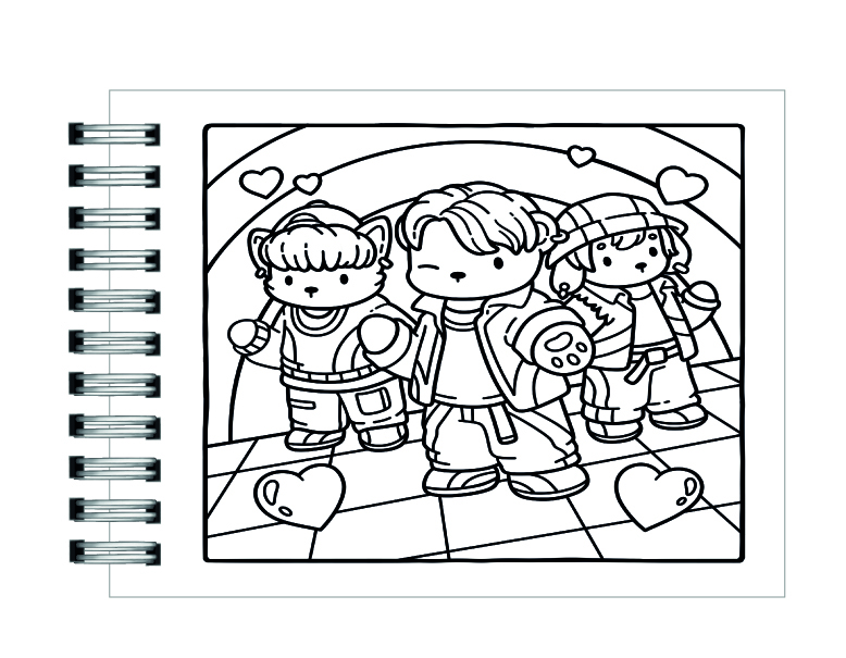 Libro para colorear Cozy K-Pop 4