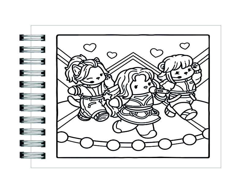 Libro para colorear Cozy K-Pop 3