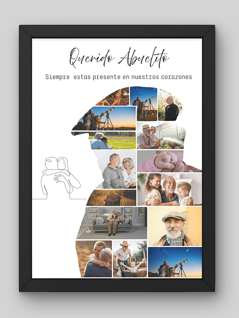 Cuadro Silueta Collage Personas