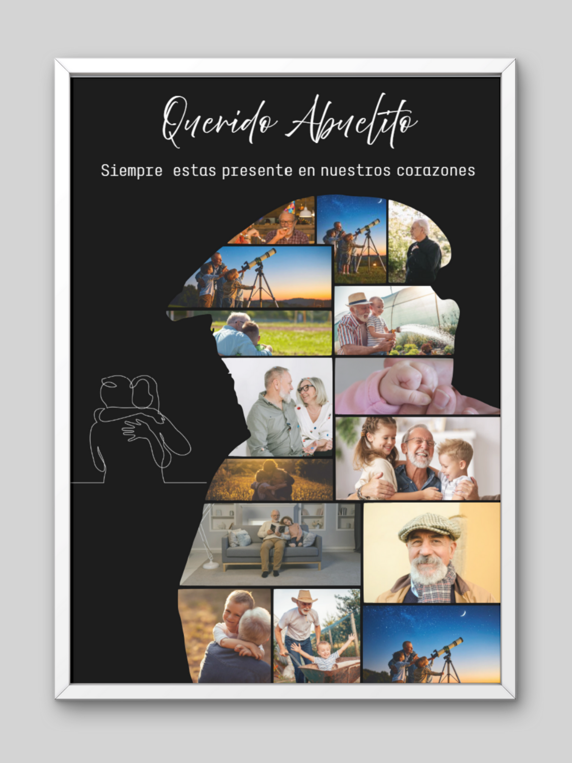 Cuadro Silueta Collage Personas 2