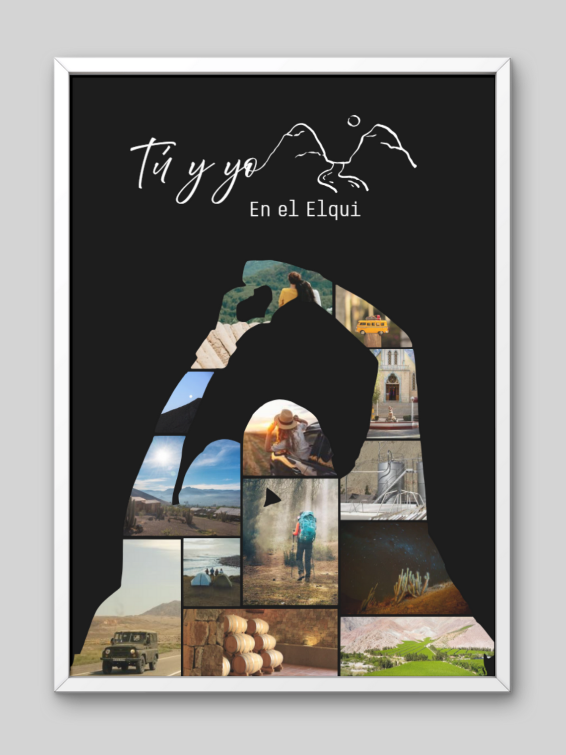 Cuadro Silueta Collage Personas 6