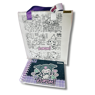 Pack Kuromi para Niñas – Libro para Colorear + Bolsa para Pintar 