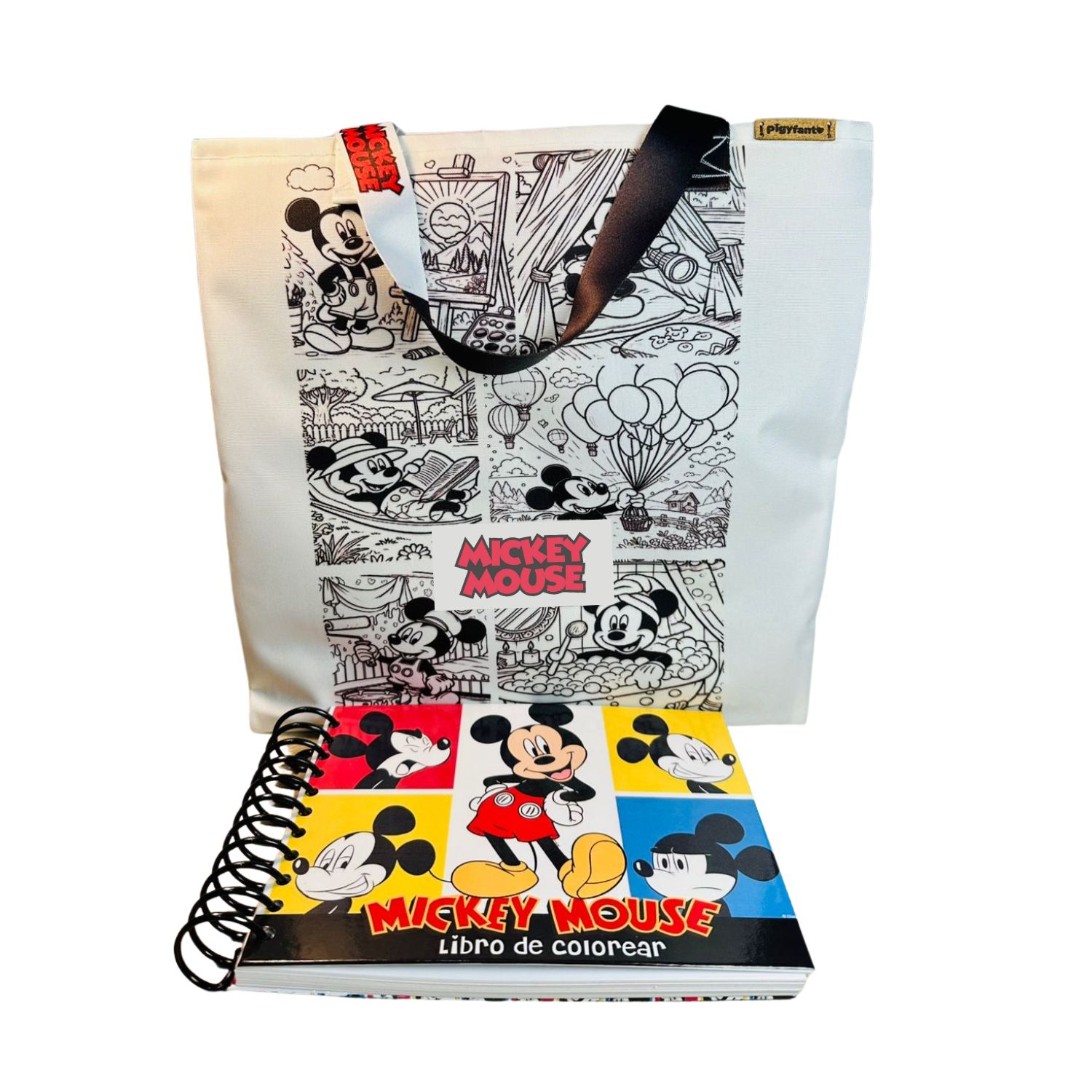 Pack Mickey Mouse  para Niños – Libro para Colorear + Bolsa para Pintar 1