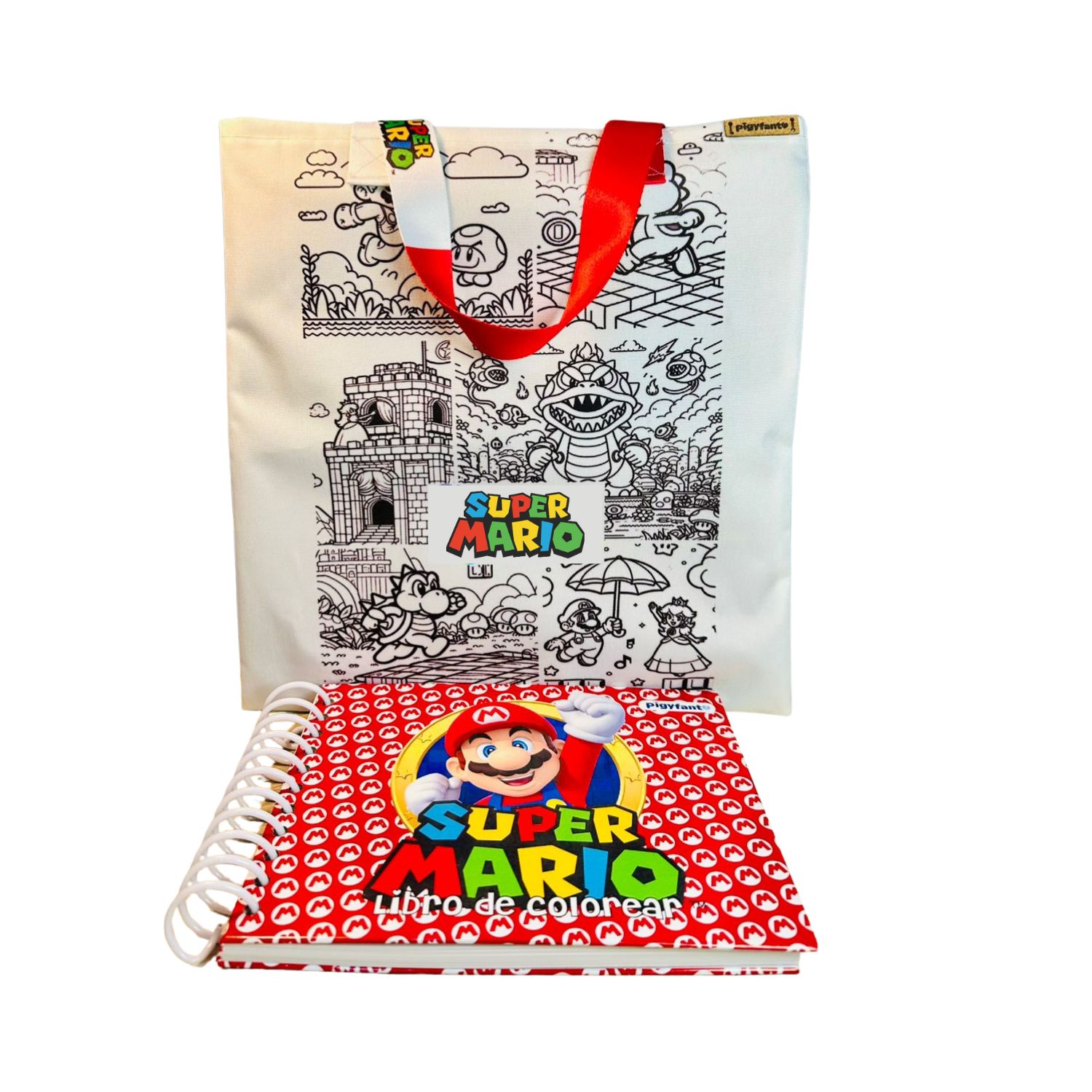 Pack Super Mario Bros para Niños – Libro para Colorear + Bolsa para Pintar 3