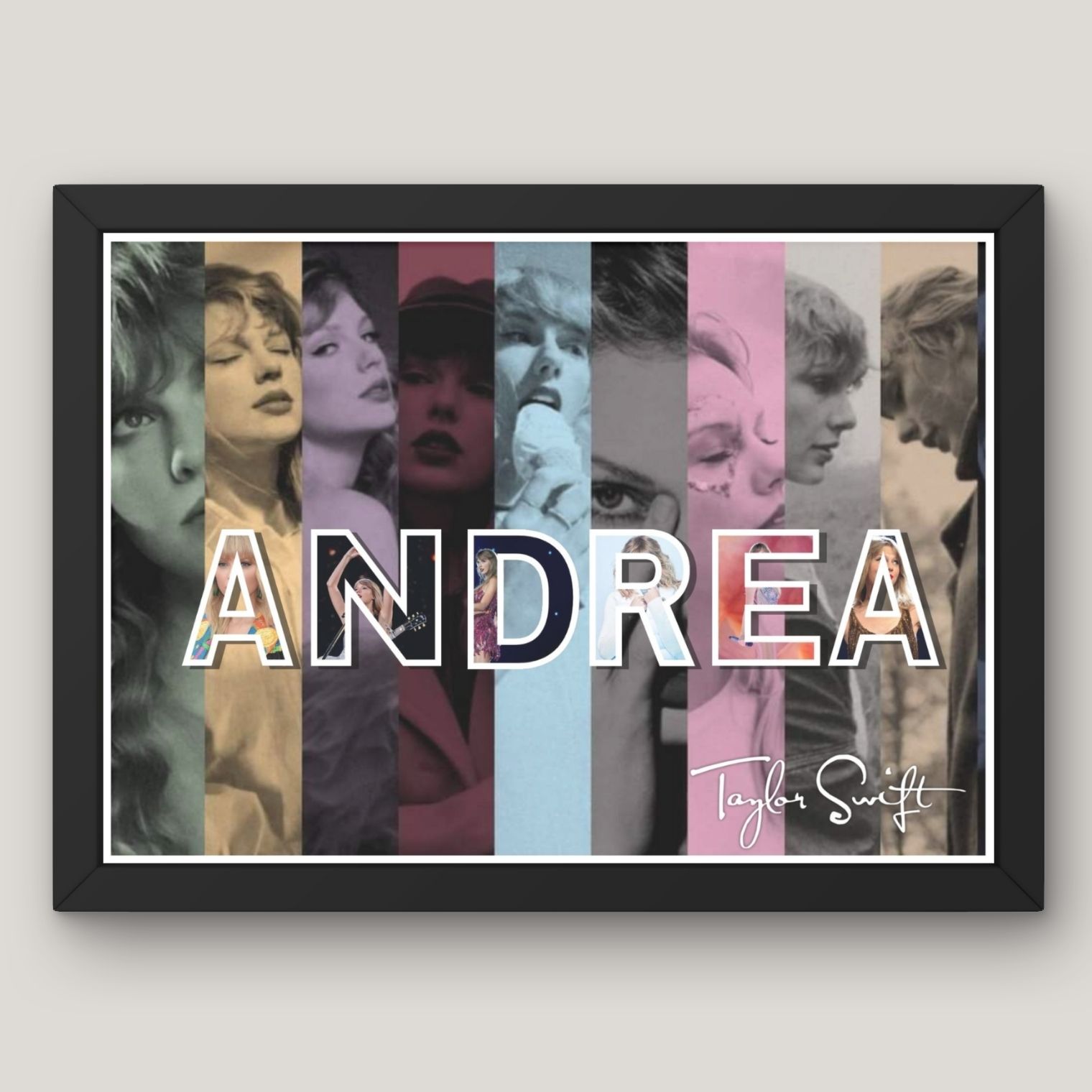 Cuadro  Tu nombre + Tu Artista Favorito  1