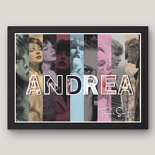 Cuadro  Tu nombre + Tu Artista Favorito 