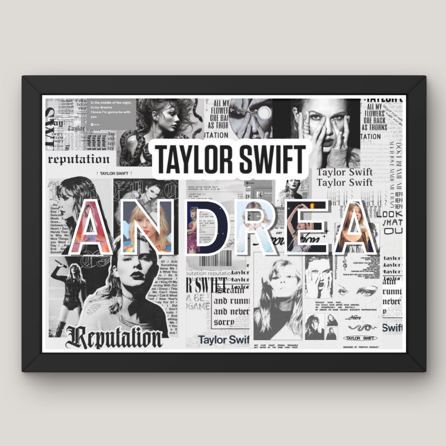 Cuadro  Tu nombre + Tu Artista Favorito  2