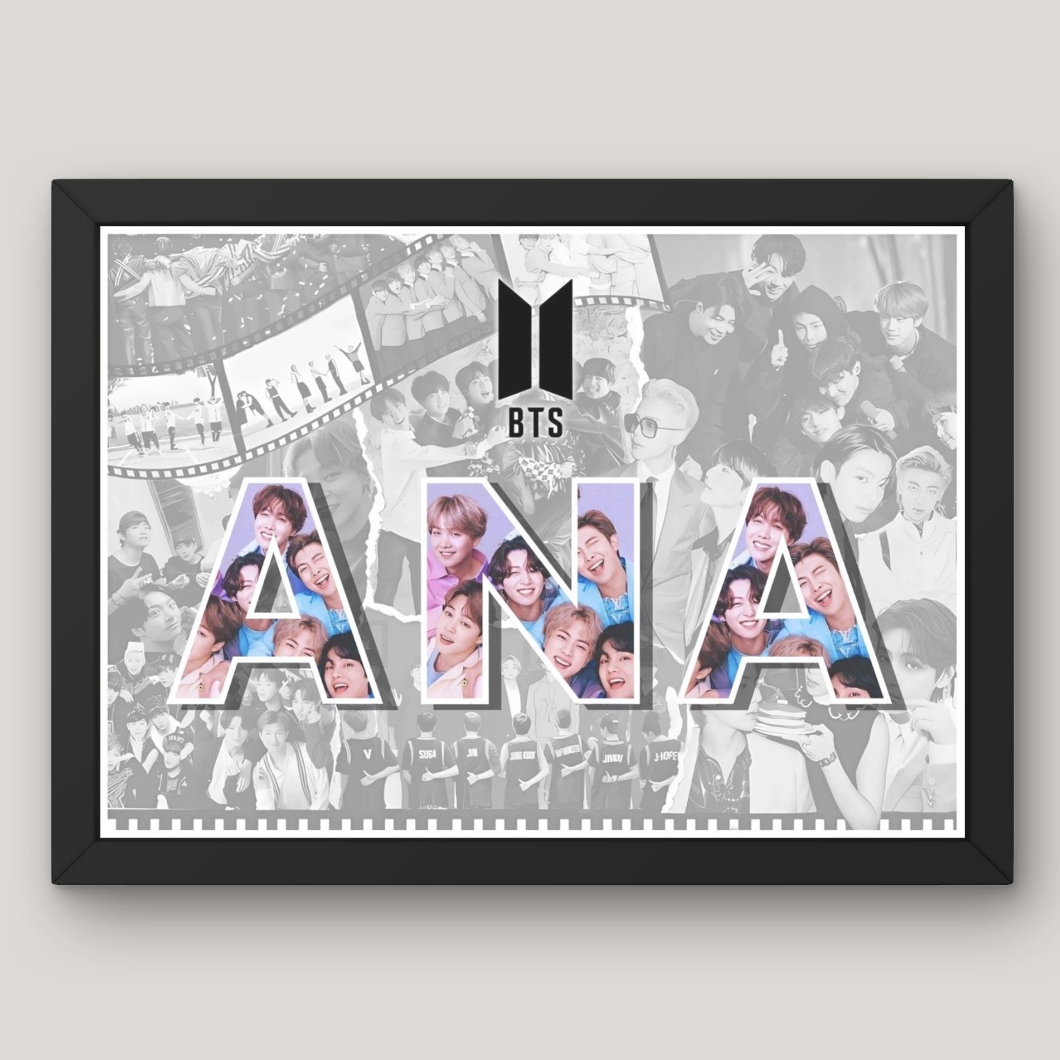 Cuadro  Tu nombre + Tu Artista Favorito  5