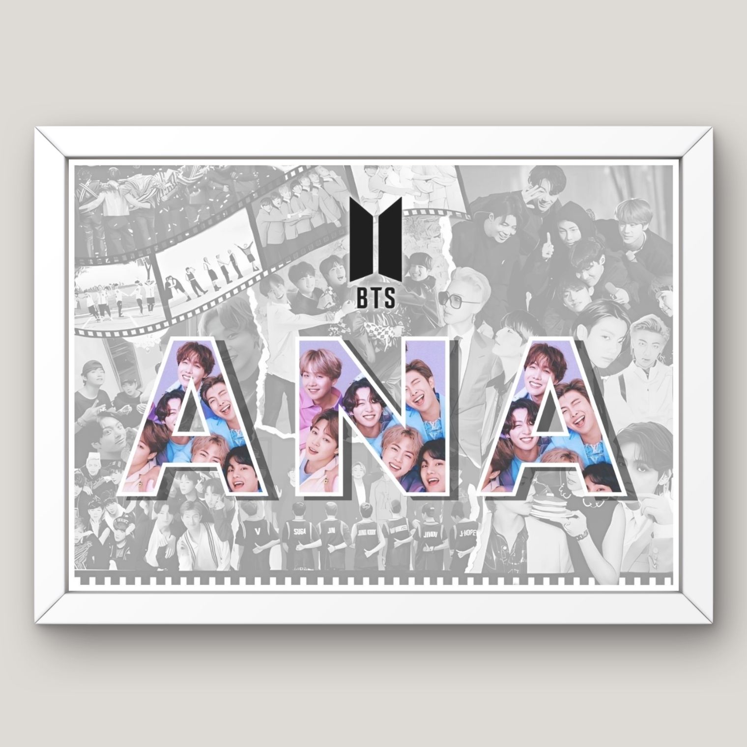 Cuadro  Tu nombre + Tu Artista Favorito  11