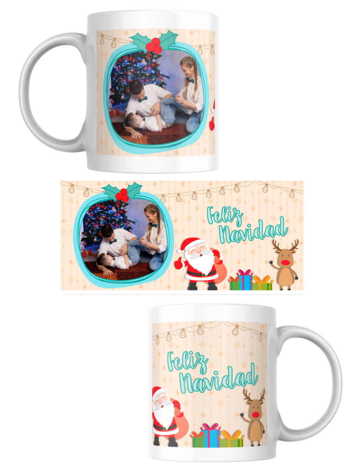 Tazas Edición Navidad Fotos Personalizadas 12
