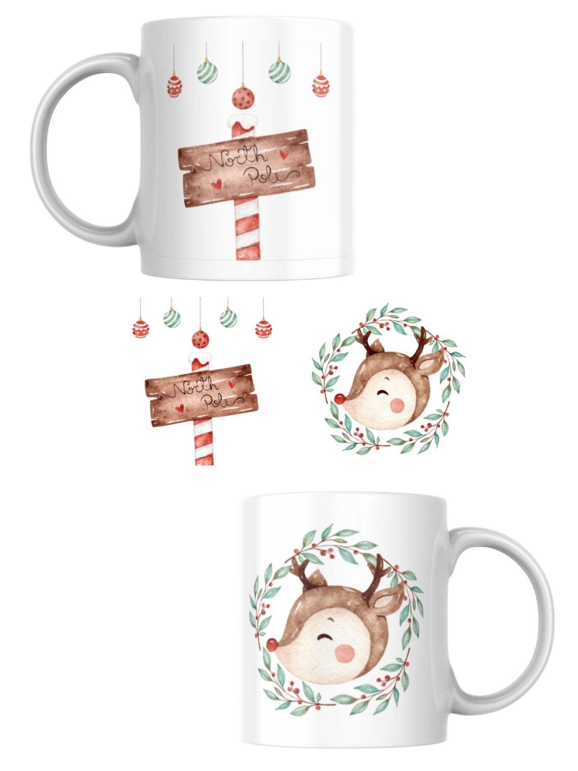 Tazas Colección Navideña del Polo Norte 1