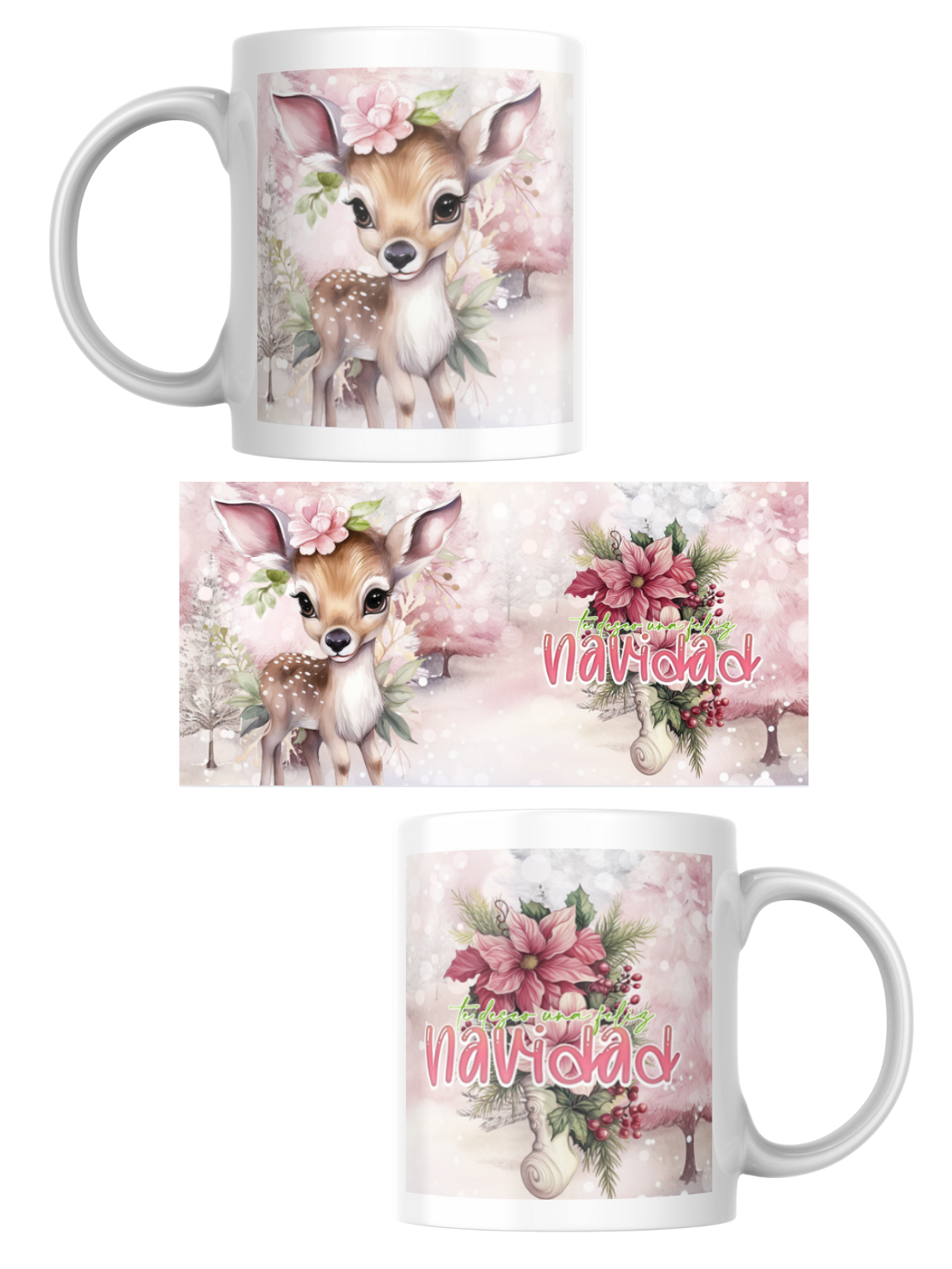 Tazas Edición Navidad Rosa 3