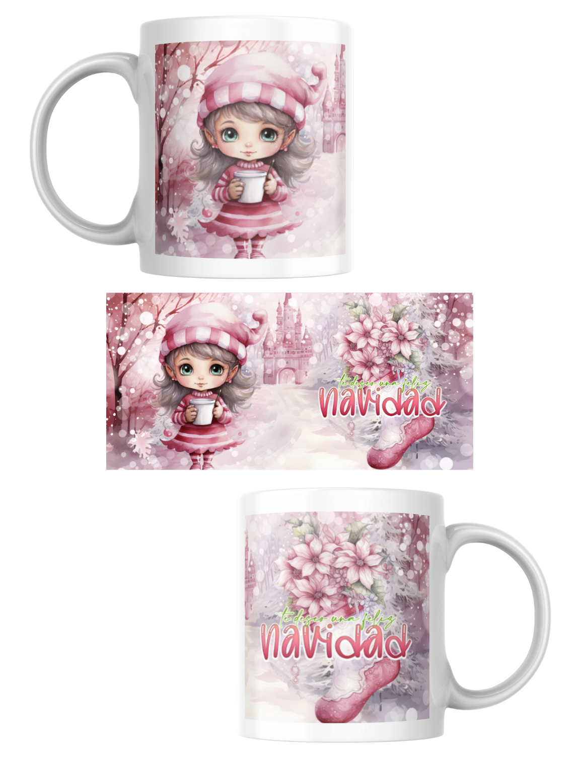 Tazas Edición Navidad Rosa 6