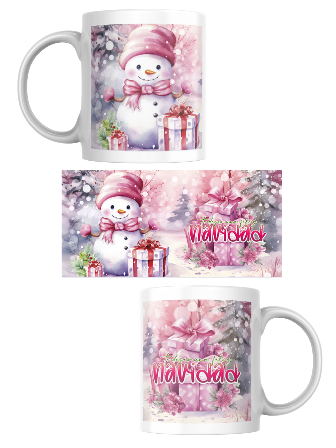 Tazas Edición Navidad Rosa 12