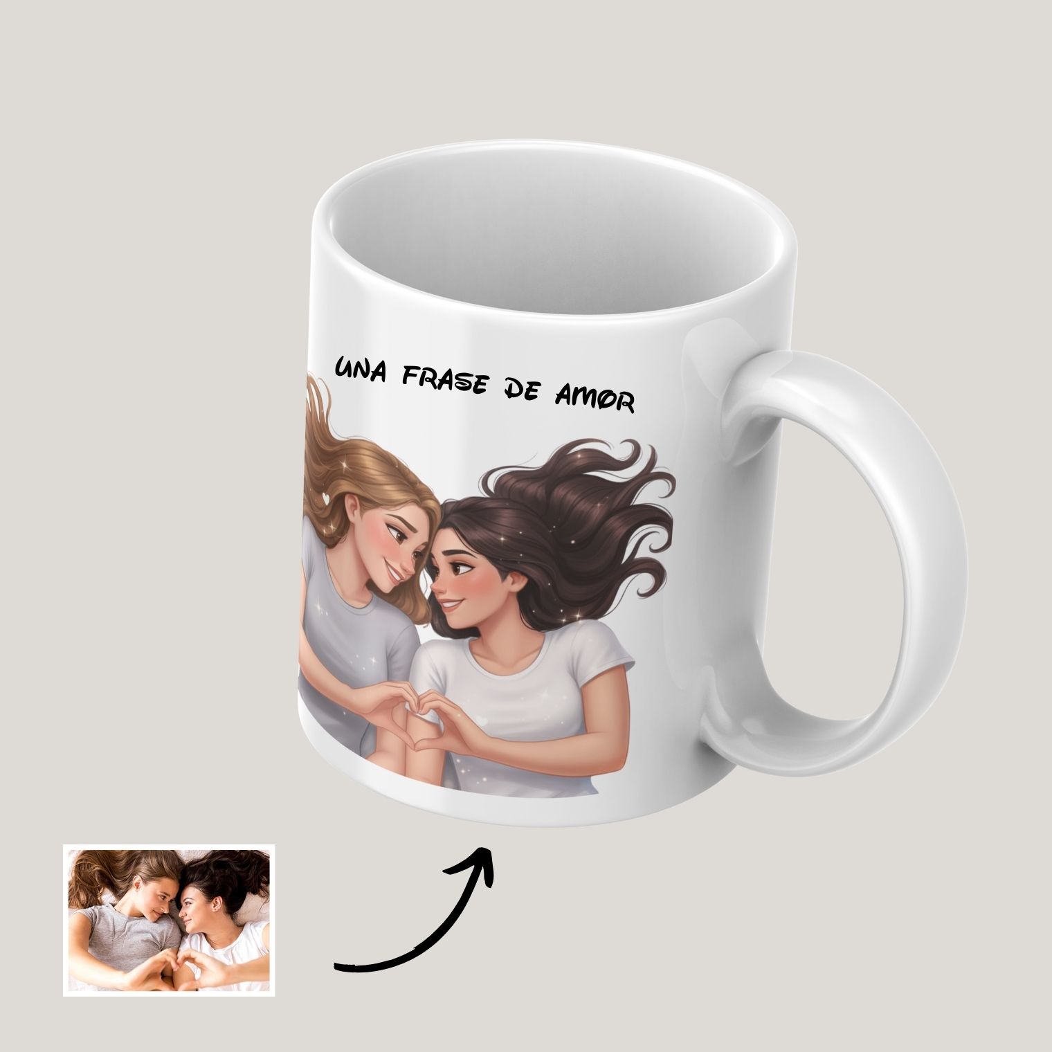 Taza Personalizada: ¡Tu Foto Favorita en Estilo Cartoon! 2