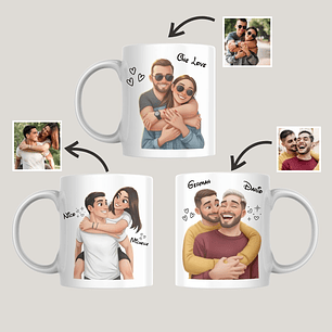 Taza Personalizada: ¡Tu Foto Favorita en Estilo Cartoon!