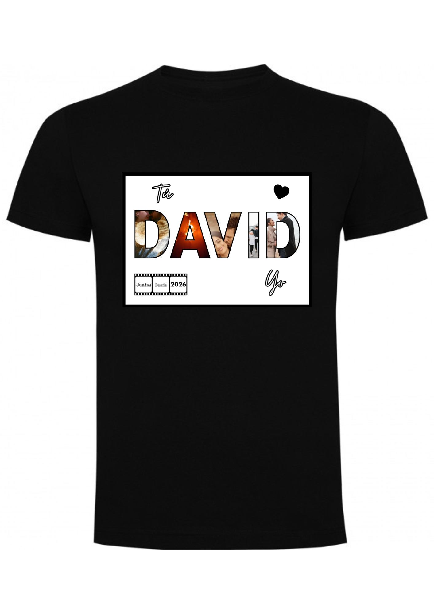 Polera Personalizada para Enamorados con Nombre 2