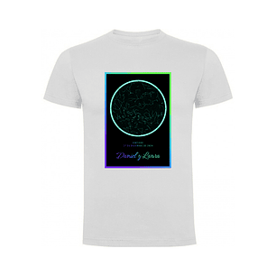 Polera Personalizada para Enamorados con Mapa Estelar