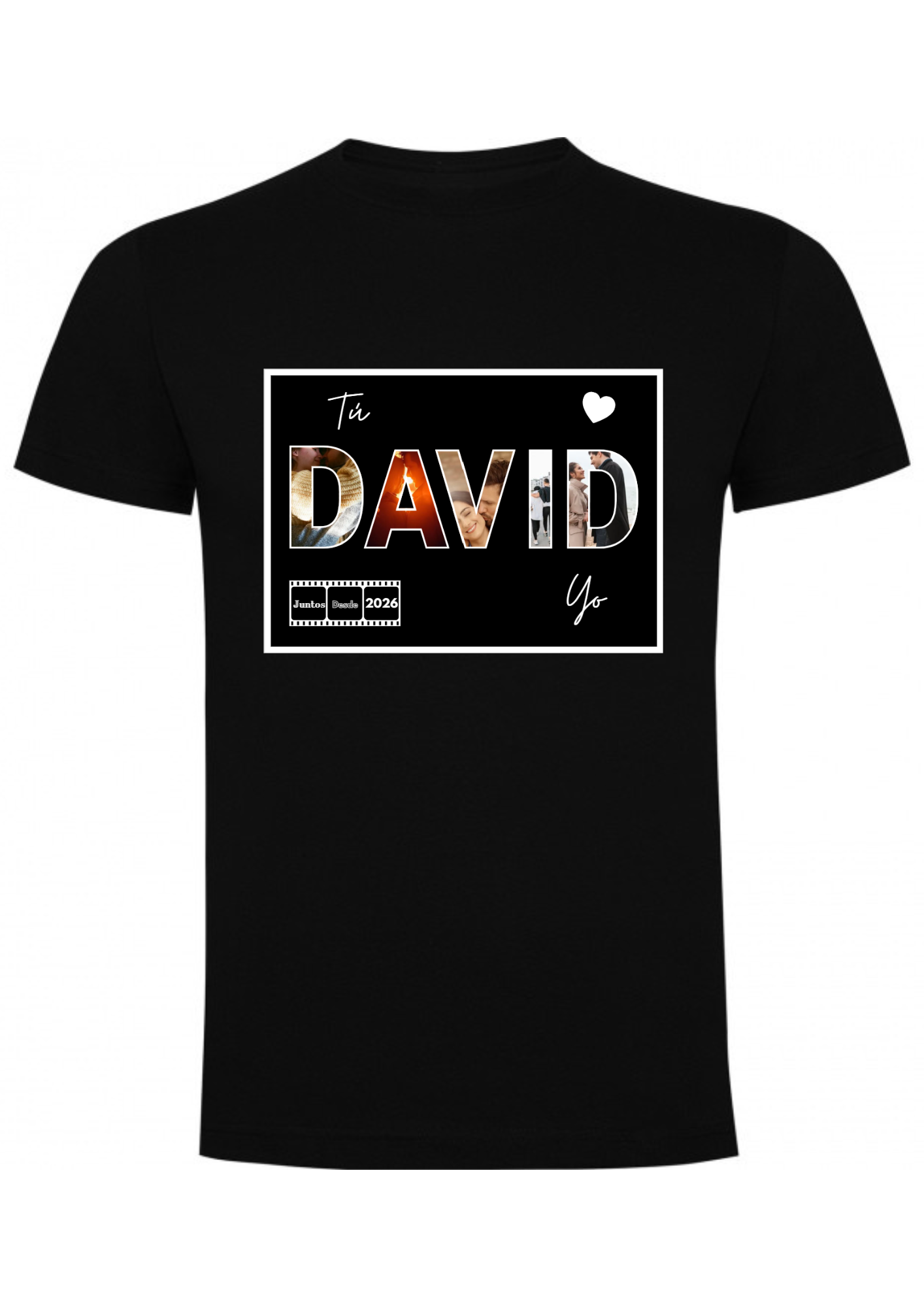 Polera Personalizada para Enamorados con Nombre 3