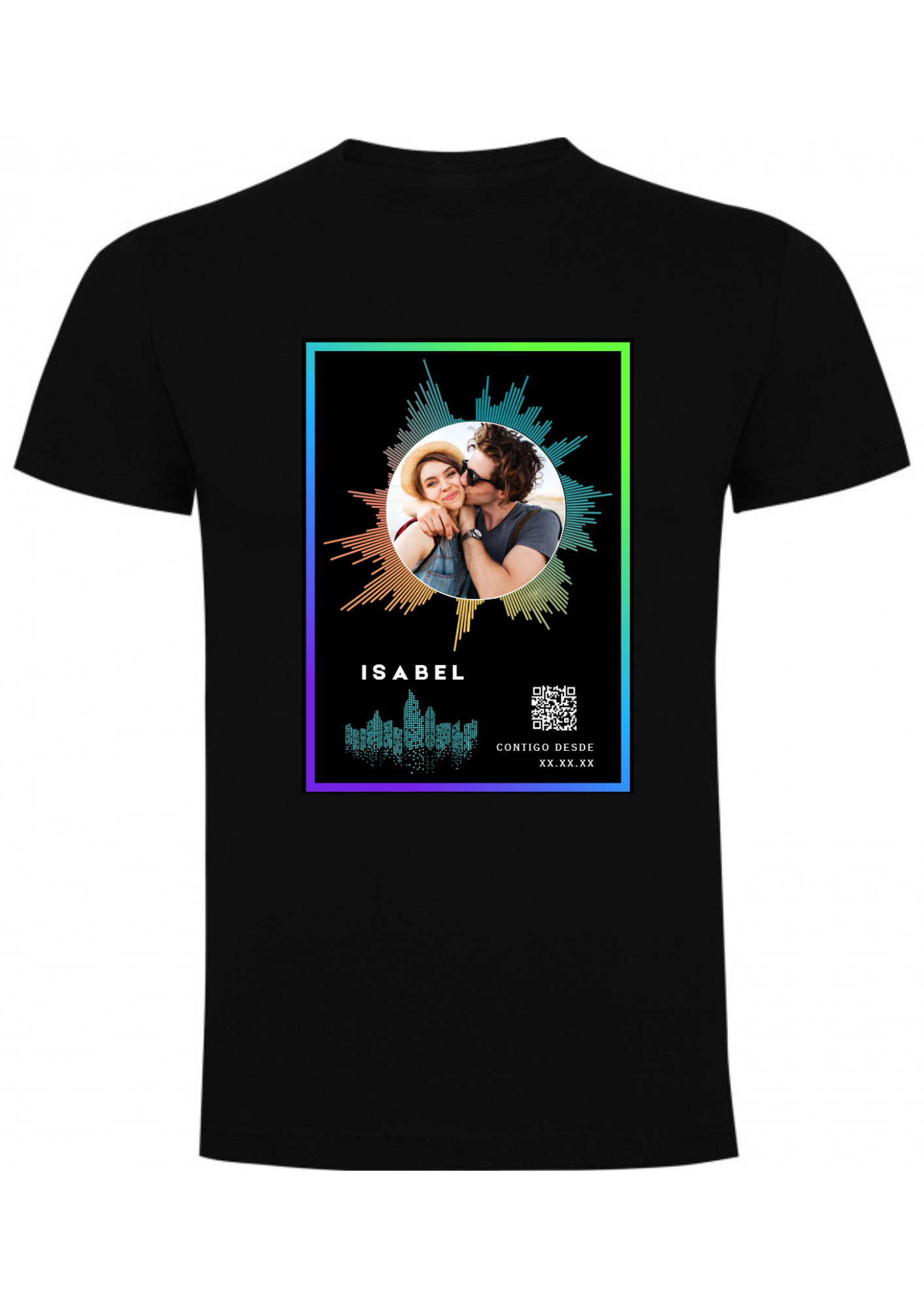 Polera Personalizada para Enamorados con Audio Escaneable 2