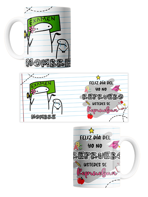 Tazas Flork Edición Profesores con Nombre Personalizado