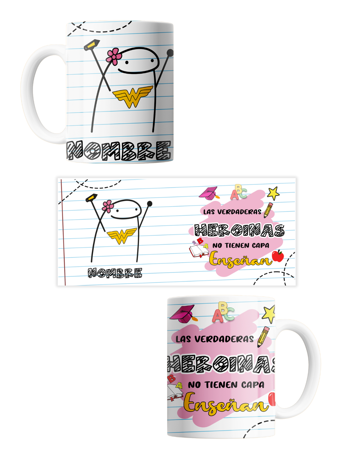 Tazas Flork Edición Profesores con Nombre Personalizado 7