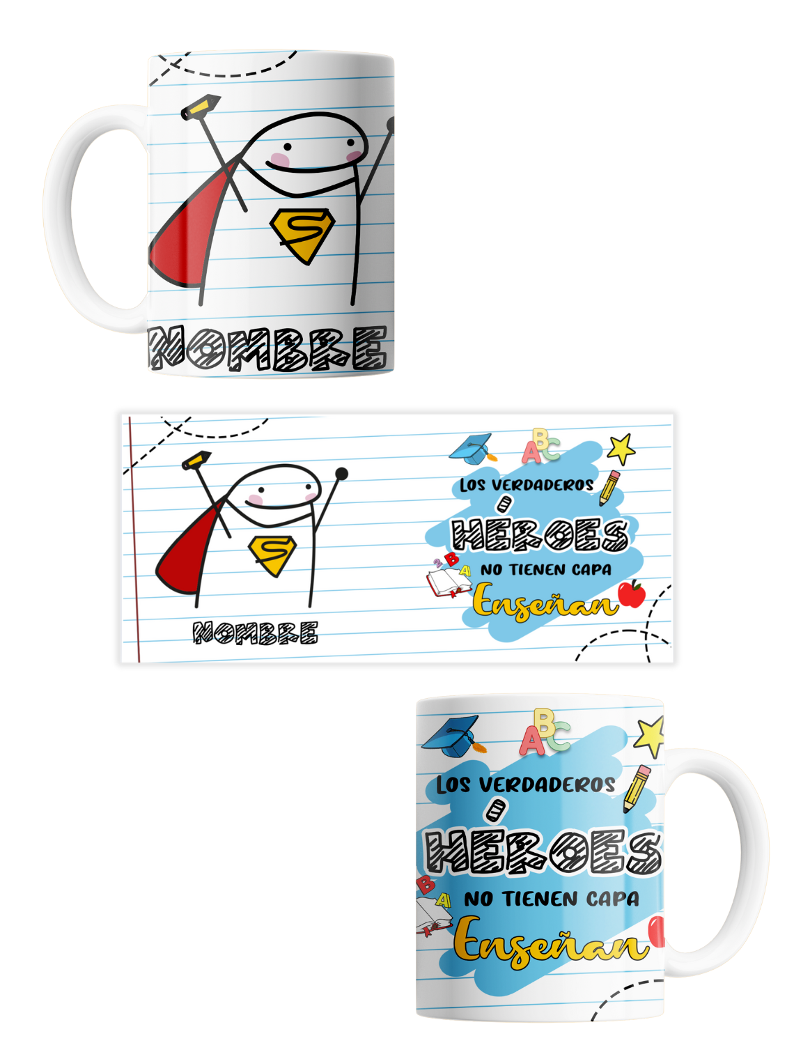 Tazas Flork Edición Profesores con Nombre Personalizado 13