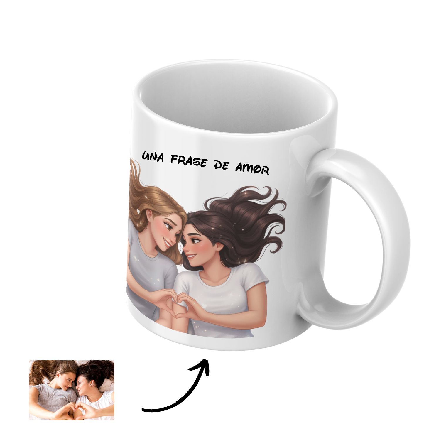 Taza Personalizada: ¡Tu Foto Favorita en Estilo Cartoon! 2