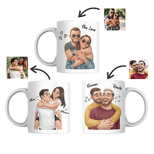 Taza Personalizada: ¡Tu Foto Favorita en Estilo Cartoon!