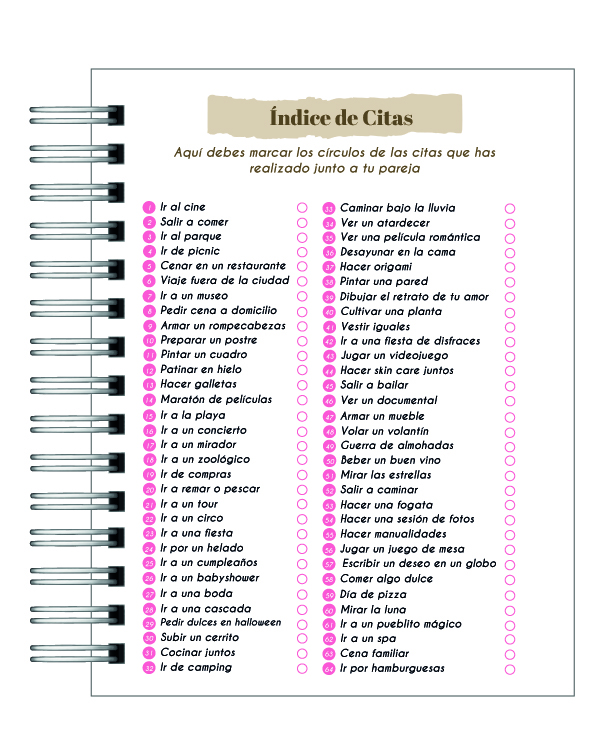 Álbum  100 Citas Juntos Lover 3