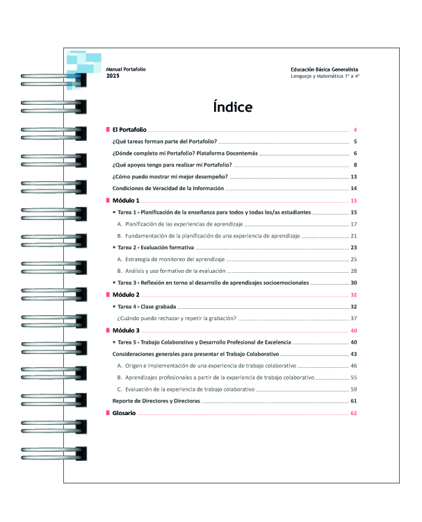 Manual de Portafolio Educación Básica Generalista Lenguaje y Matemática 1º a 4º – Edición 2025 2