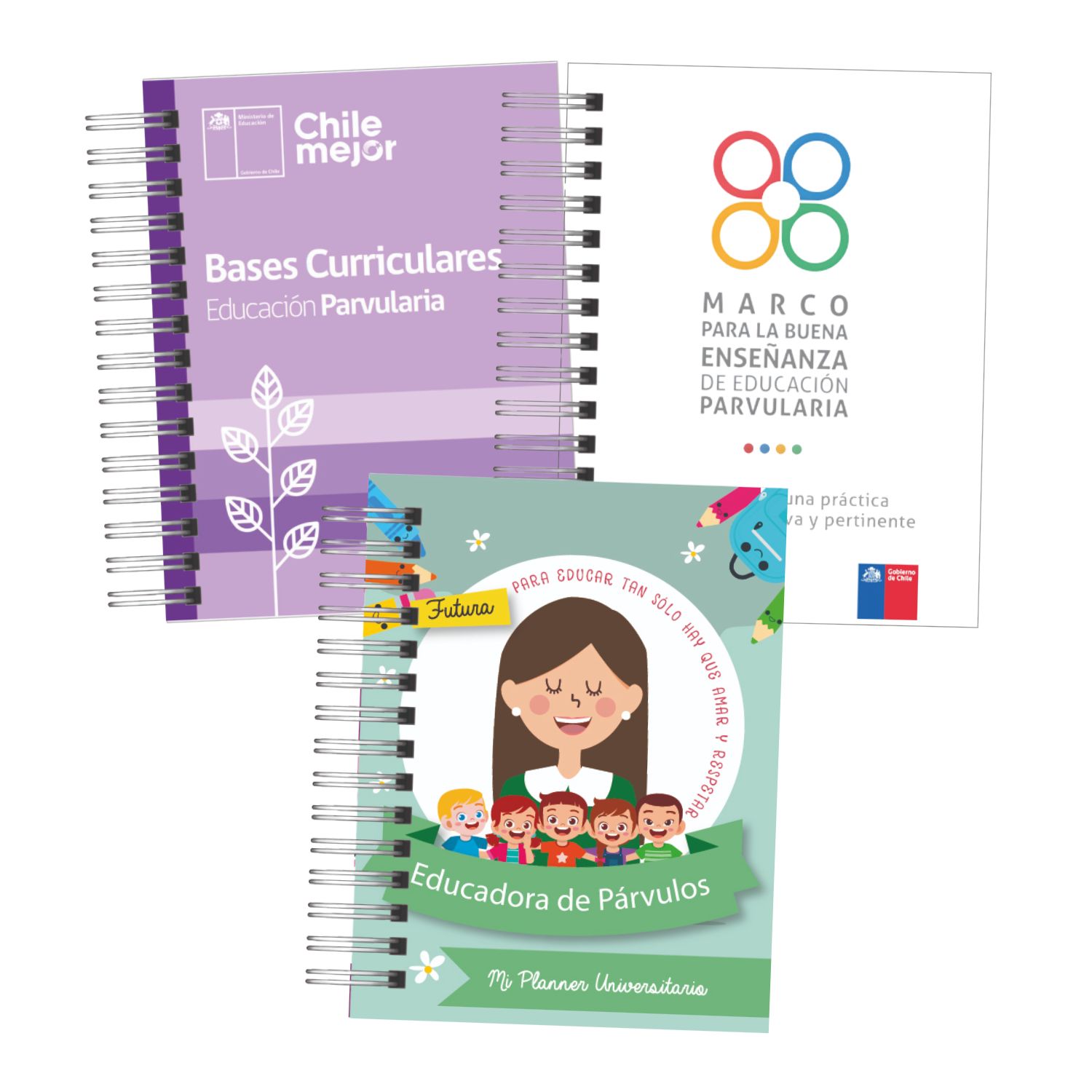 Pack Futuras Estudiantes Educación Parvularia – Planificador + Bases Curriculares + MBE 4