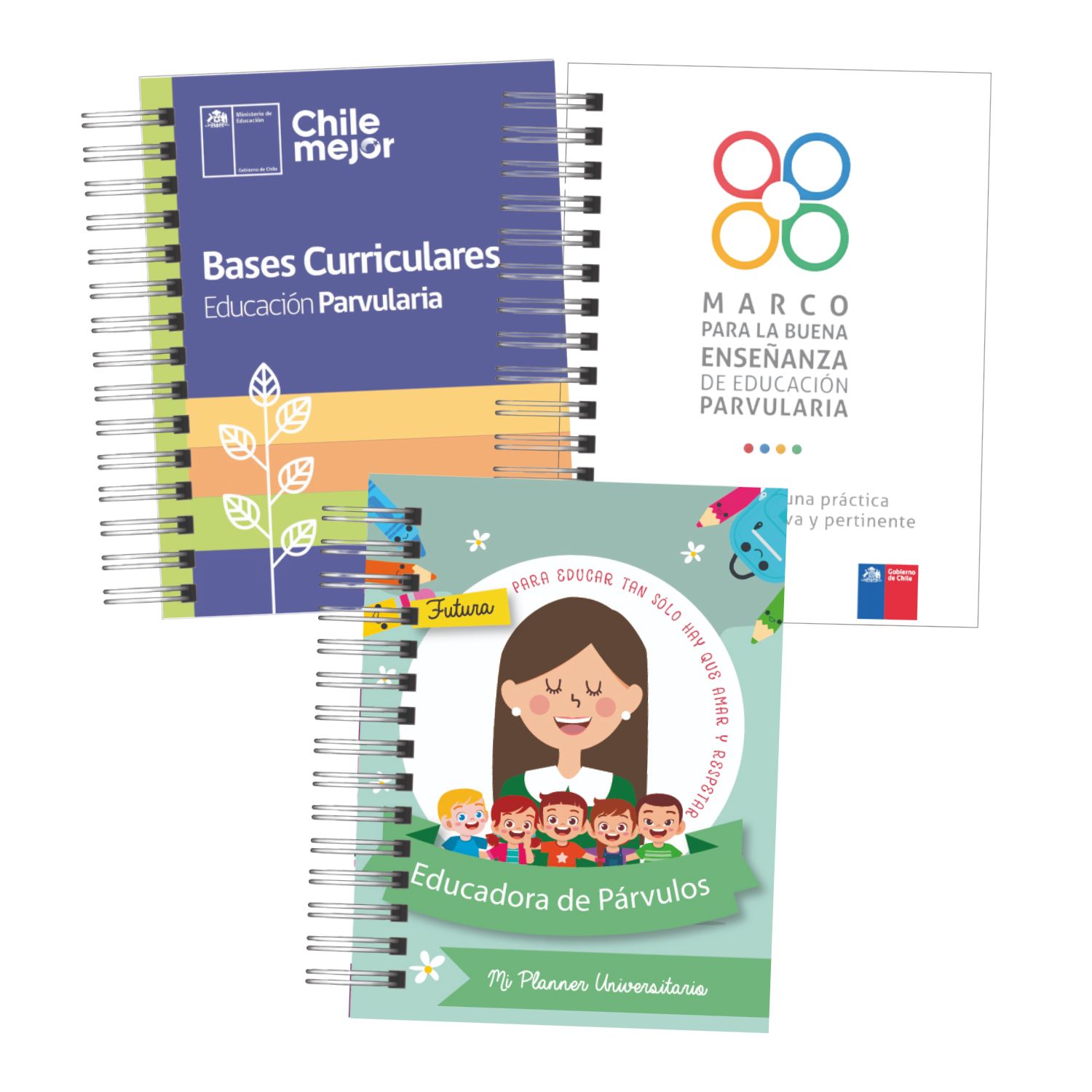 Pack Futuras Estudiantes Educación Parvularia – Planificador + Bases Curriculares + MBE 5