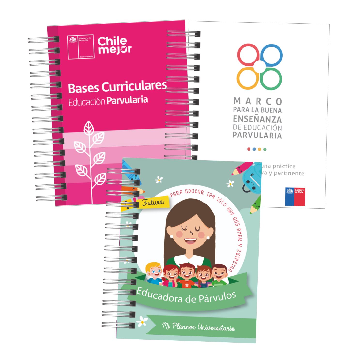 Pack Futuras Estudiantes Educación Parvularia – Planificador + Bases Curriculares + MBE 1