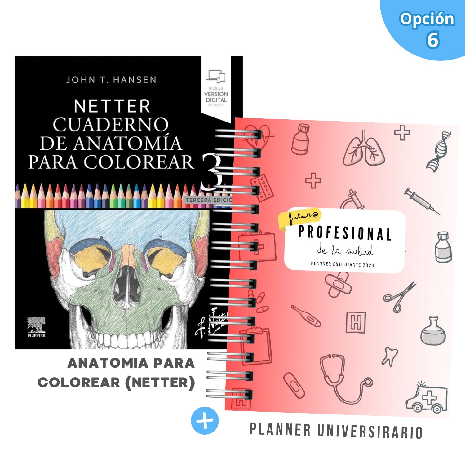 Pack Mechón de la Salud – Edición Limitada 2026 | Anatomía Netter + Planner Universitario 7
