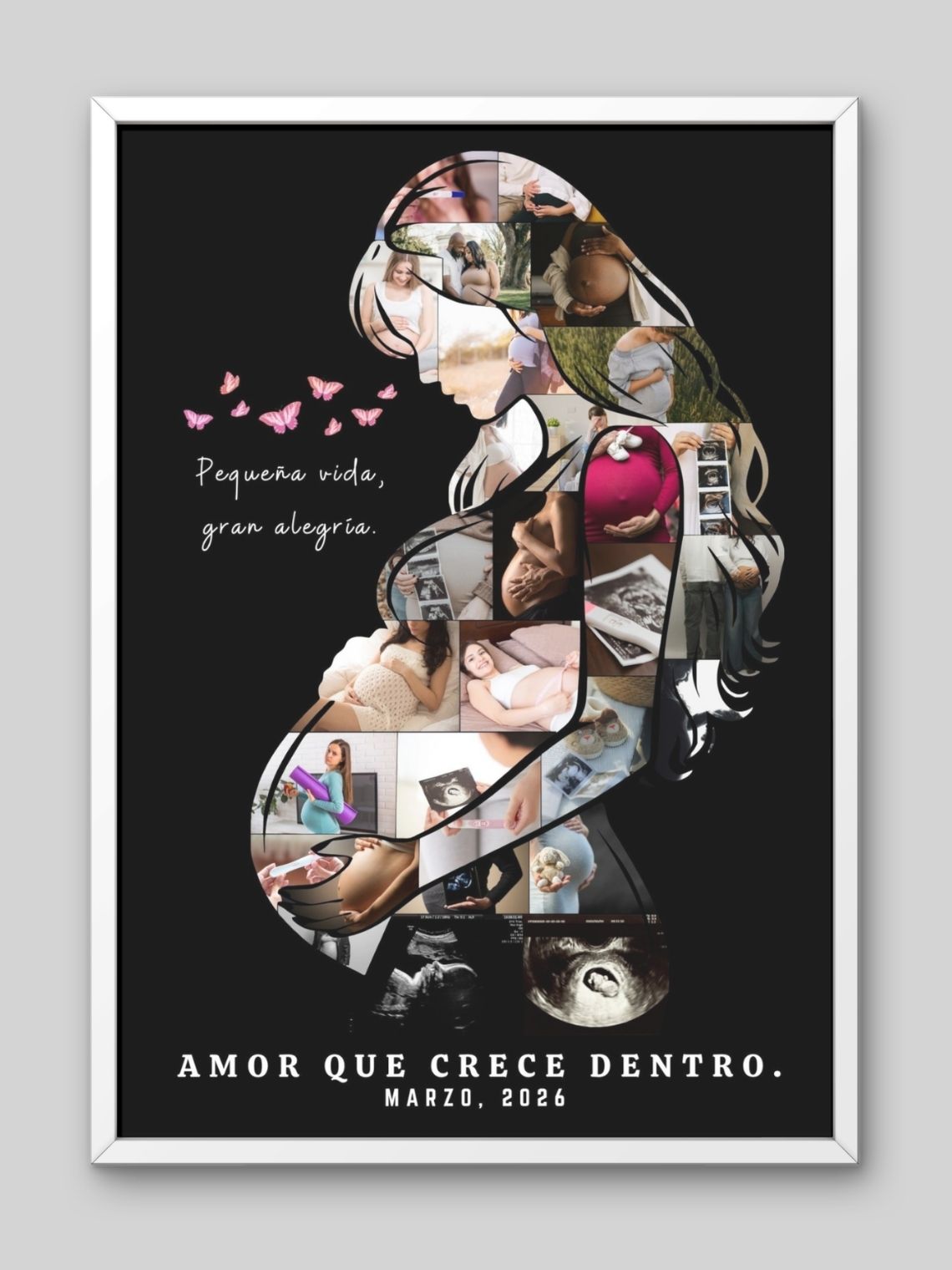 Cuadro Silueta Embarazada Personalizado: El Recuerdo Eterno de tu Maternidad 2