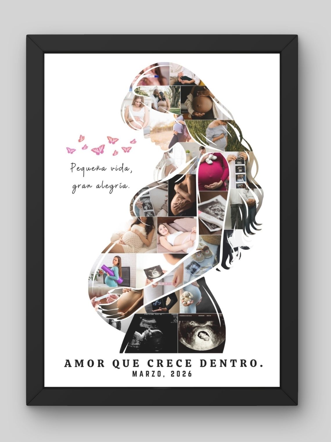 Cuadro Silueta Embarazada Personalizado: El Recuerdo Eterno de tu Maternidad 1