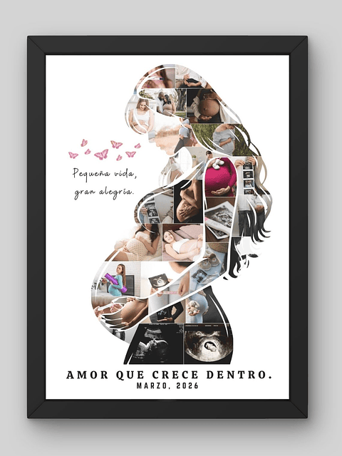 Cuadro Silueta Embarazada Personalizado: El Recuerdo Eterno de tu Maternidad