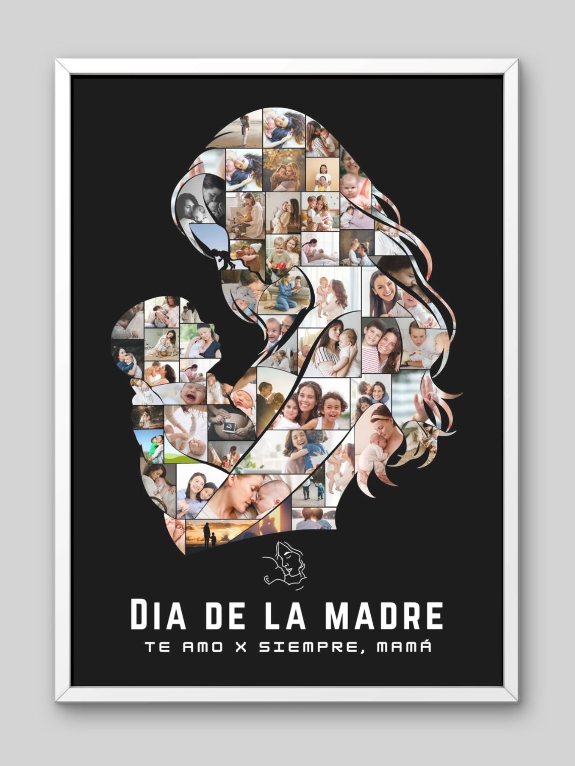 Cuadro Silueta Madre e Hijo: Un Homenaje al Amor Incondicional 2