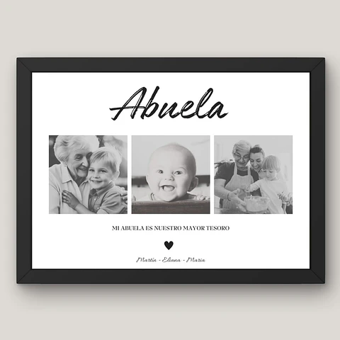 ✨ Cuadro "Momentos con la Abuela": Tres Recuerdos en un Solo Corazón 👵💖