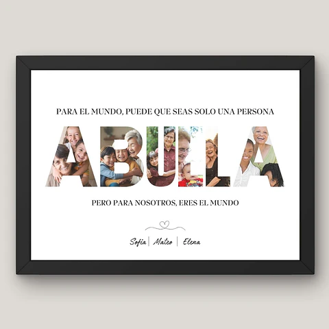 ✨ Cuadro Collage "Abuela": Tus Recuerdos Favoritos 👵💖