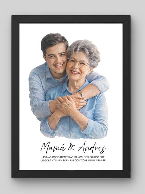 ✨ Cuadro Retrato "Acuarela Familiar": Un Regalo Artístico y Delicado 🎨🌸