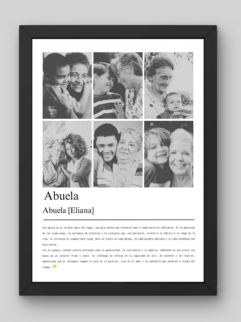 ✨ Cuadro Definición "Abuela": Un Collage de Amor y Significado 👵💖