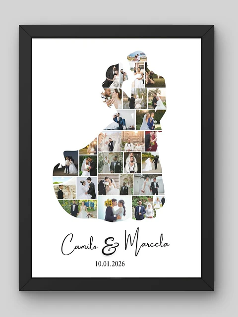 ✨ Cuadro Mosaico "Nuestro Abrazo Eterno": El Collage de vuestra Boda 👰🤵💖