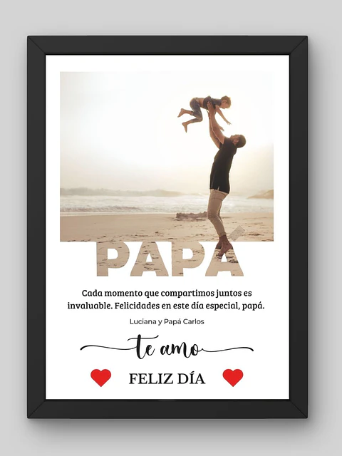 Cuadro Personalizado "Papá Invaluable": Un Recuerdo que lo Dice Todo