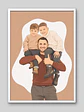 Cuadro Ilustración Personalizada Digital para Papá - Miniatura 2